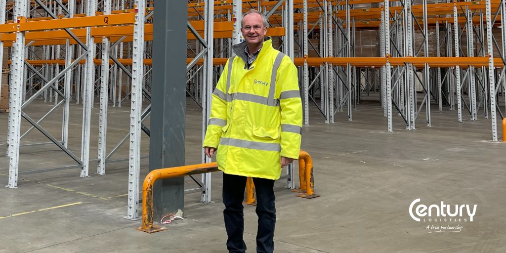 Stephen Basey-Fisher in a new 80,000sqft warehouse