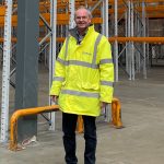 Stephen Basey-Fisher in a new 80,000sqft warehouse